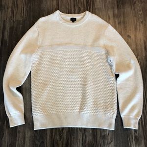 J. Crew Men’s Fisherman Sweater Size Large Beige NWOT